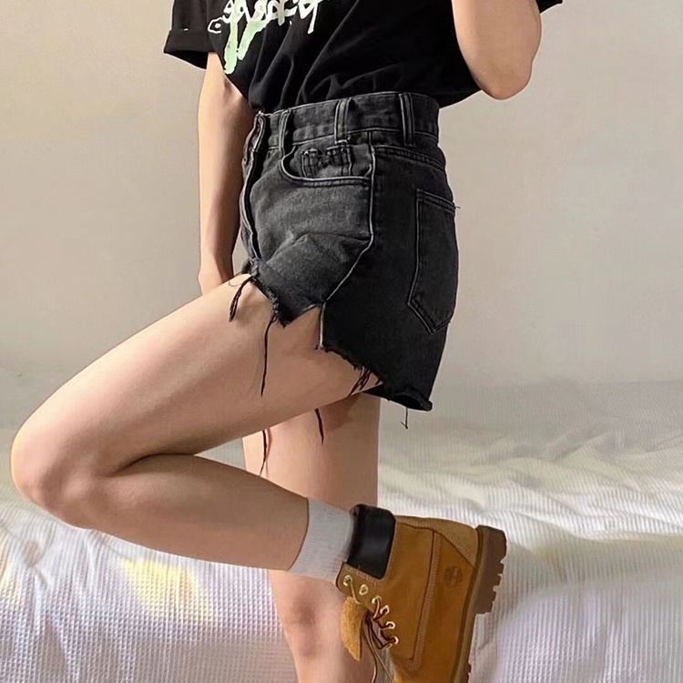 Quần Short Jeans Lưng Cao Thời Trang Hàn Quốc
