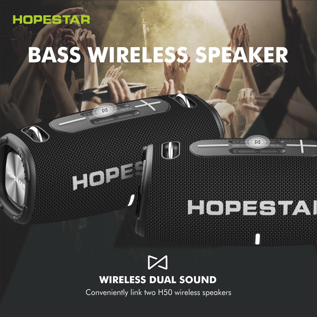Loa Di Động HopeStar H50 Bluetooth  Chống nước - Chính hãng