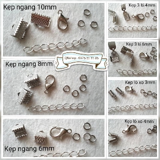 Nguyên liệu làm vòng, Bộ kẹp móc,khoen, xích. Charm