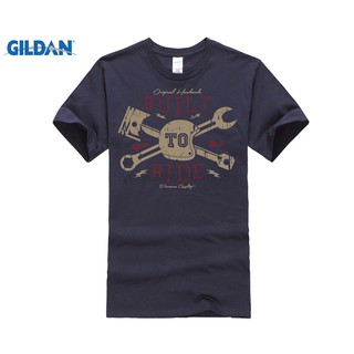 Diy t shirts Classic Built to Ride Tee Shirt Mens T-shirt in Grey Honda Suzuki Yamaha Triumph Navy