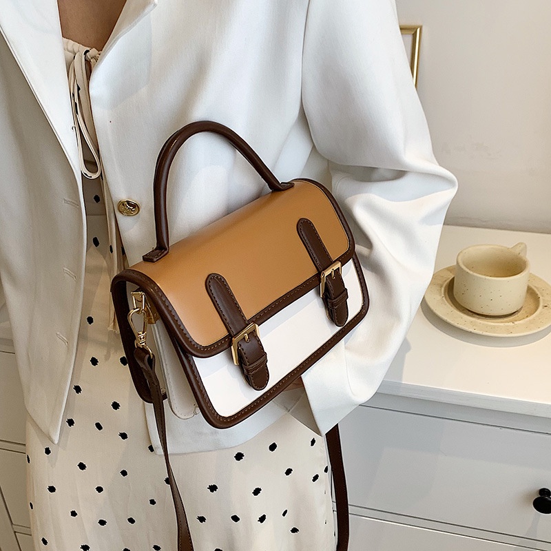 Túi xách đeo vai IELGY màu sắc tương phản thời trang cho nữ