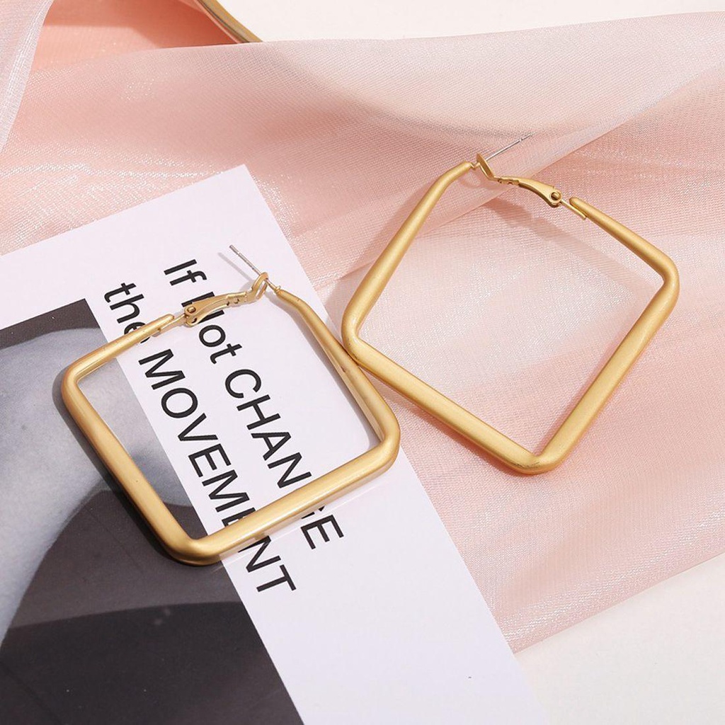 Khuyên Tai Hình Tròn Lớn Phong Cách Punk Thời Trang Hàn Quốc Cho Nữ