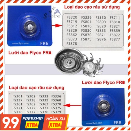 Lưỡi dao cạo râu FLYCO FR8 cao cấp thay thế cho tất cả các model dòng máy cạo râu FLYCO