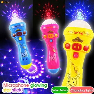 ☀☀ Projection microphone flash microphone starry sky light stick light toy 【TH】