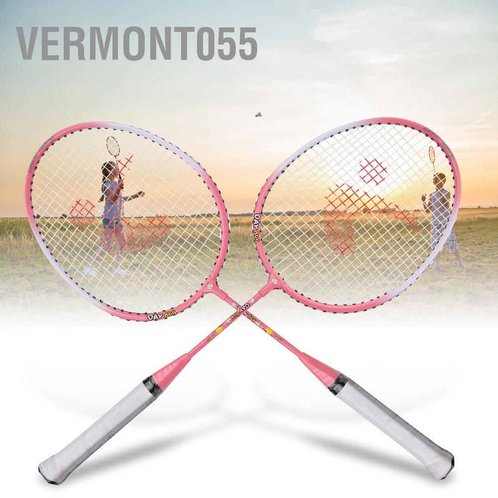 Vermont055 A Pair Aluminium Alloy Cartoon Children Badminton Racket Outdoor Sports Leisure Toy