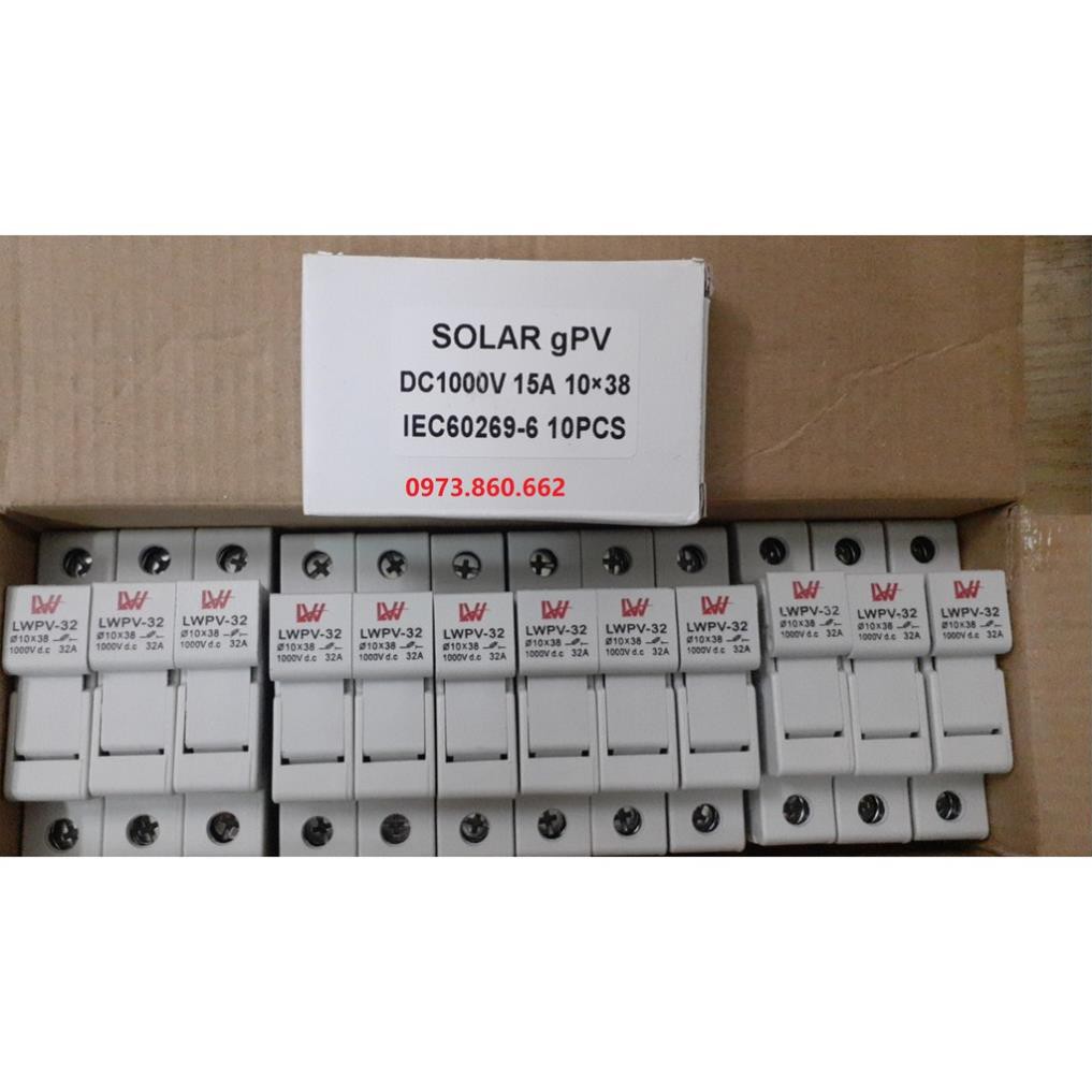 Cầu chì DC 15A 1000V Cầu chì năng lượng mặt trời -TBĐ