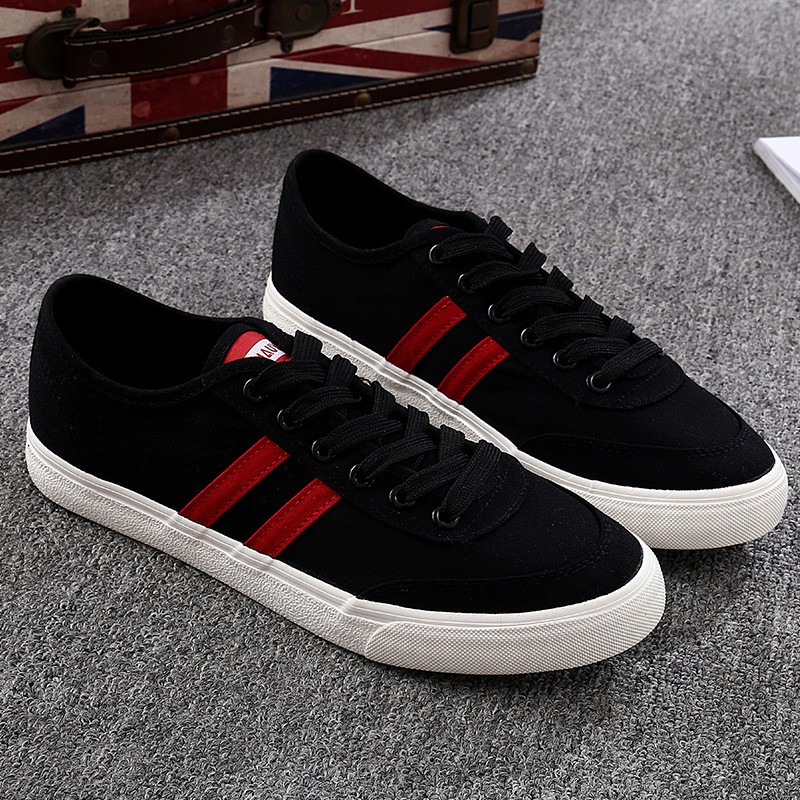 Giày Sneaker Nam Vải Cao Cấp Giản Dị Chất Mềm Mại Bền Đẹp Êm Ái Thoáng Khí Thích Hợp Đi Học Đi Làm Du Lịch Thể Thao