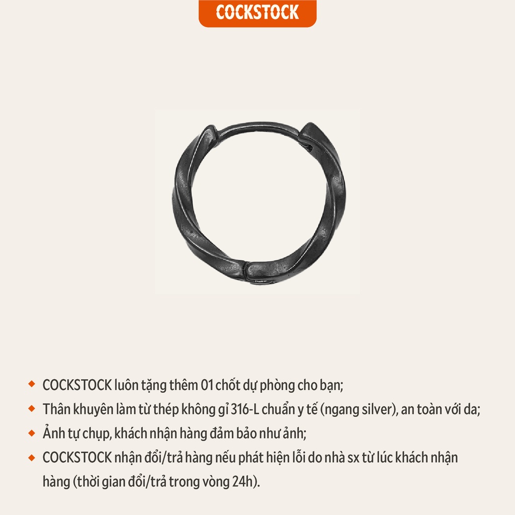 Khuyên tai vòng Classic Rock CockStock