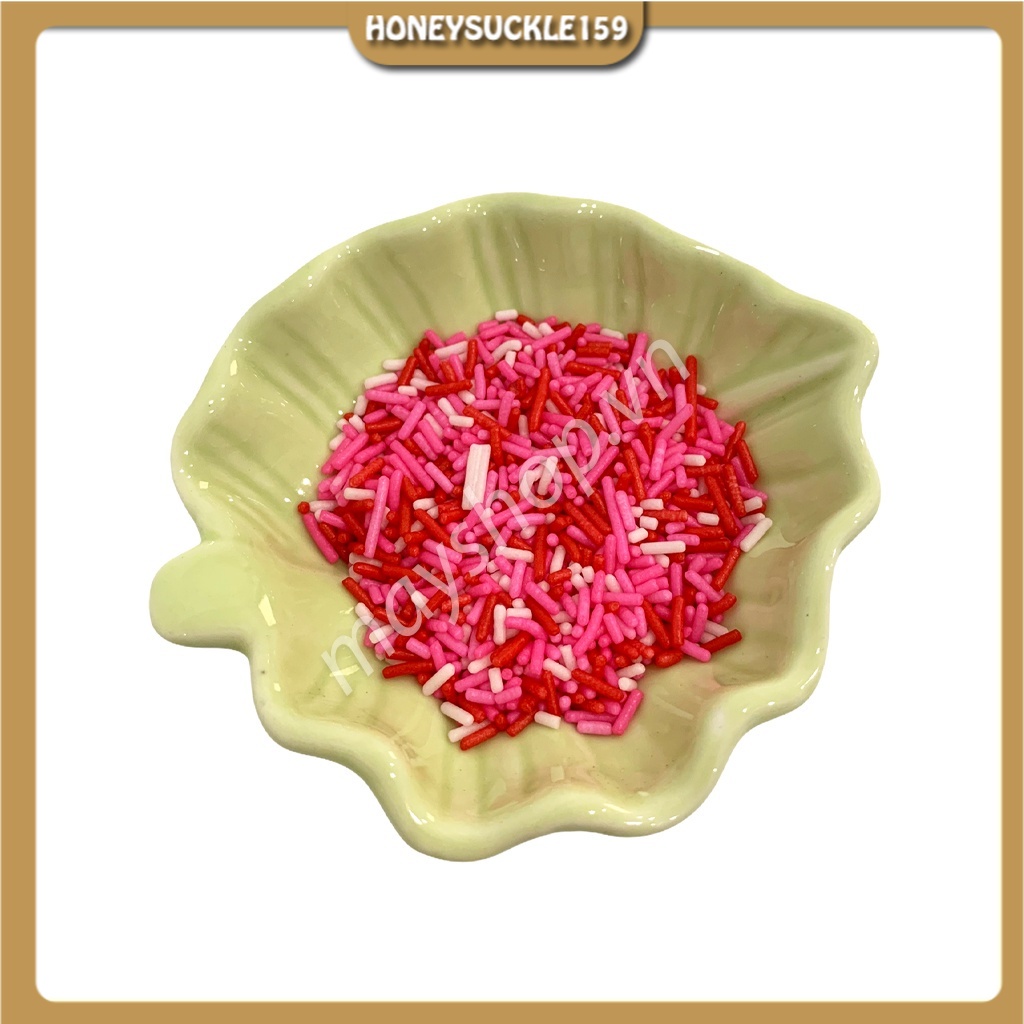 Cốm Đường Trang Trí Bánh Đỏ Trắng Hồng Werner Gói Chia Nhỏ 50g