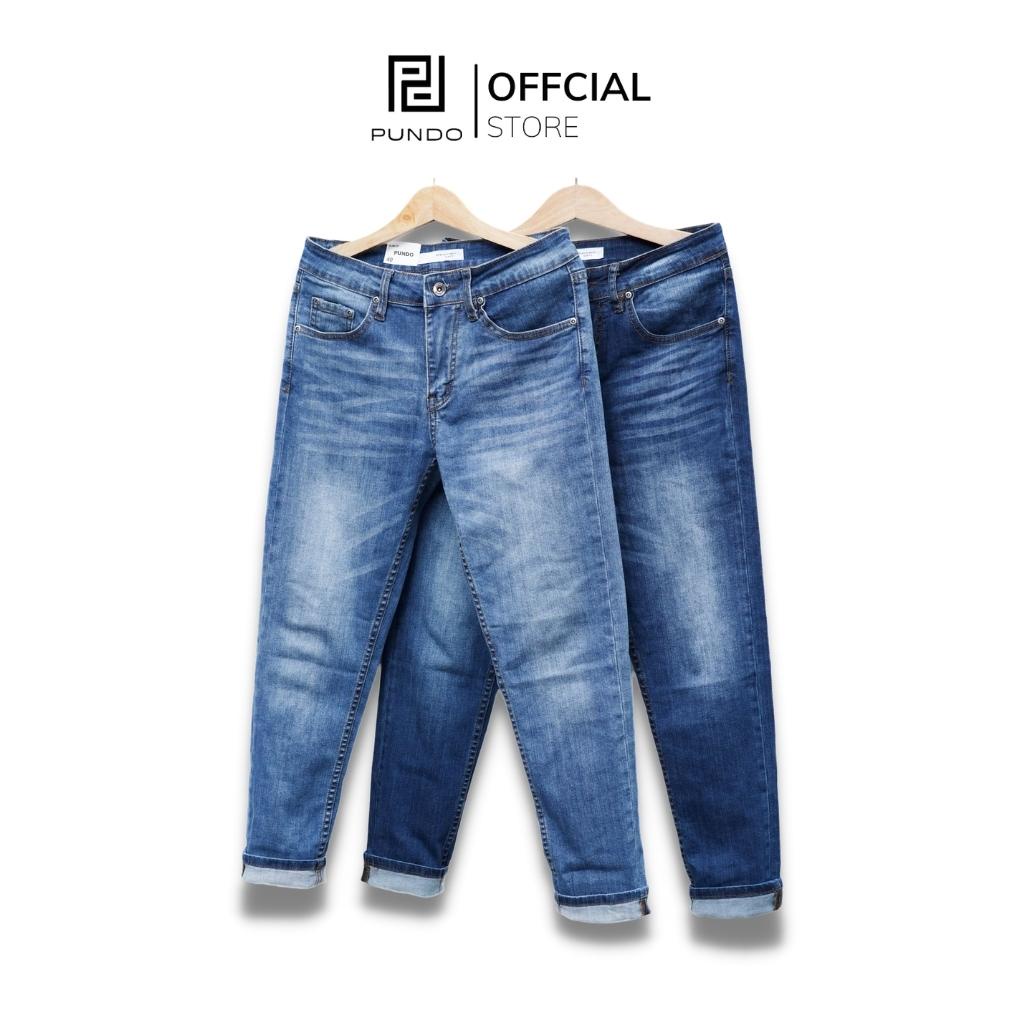Quần jean nam dài 2 màu basic chất cotton jean cao cấp dễ phối PUNDO QJPD06