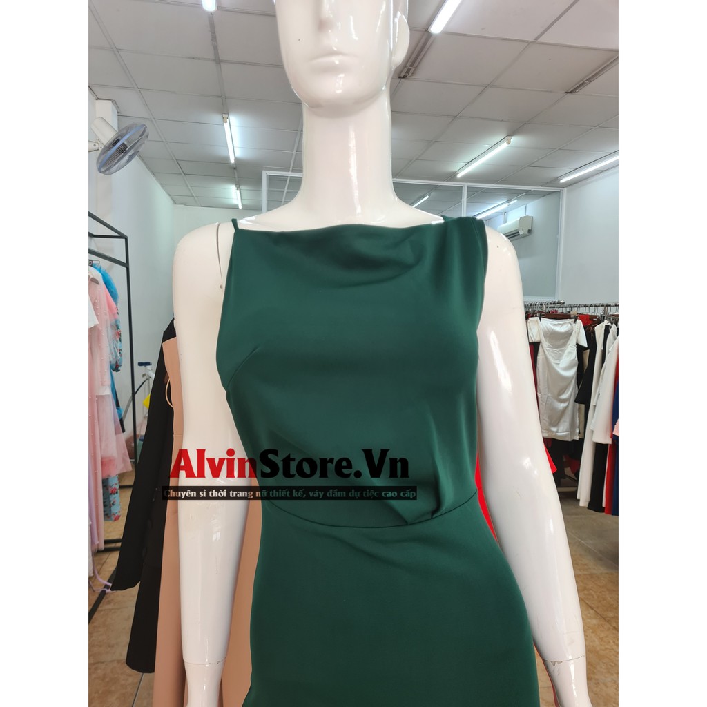 [Hình Thật - Shop Váy Đẹp] Đầm Dự Tiệc Ôm Body Thiết Kế Kín Cổ Hở Lưng Sexy Tôn Dáng Như Ngọc Trinh | BigBuy360 - bigbuy360.vn