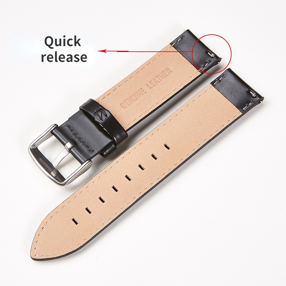 Dây Đeo Đồng Hồ Bằng Da Bò 18mm 20mm 22mm Phong Cách Retro