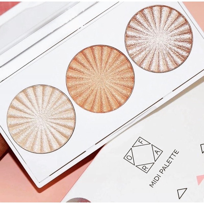 [Chính hãng]  Bảng phấn bắt Highlight Ofra Midi Palette 3 Ô màu trang điểm tiện dụng