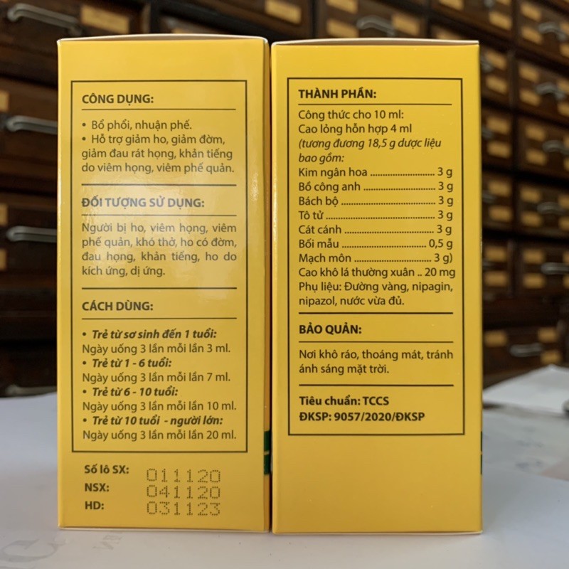 Bạch ngân PV plus - siro ho