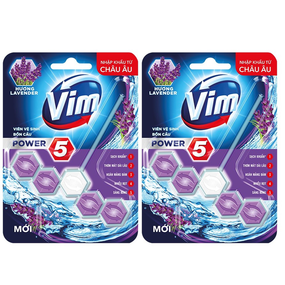 [Combo 2 Viên] Vệ sinh bồn cầu VIM POWER 5 sạch khuẩn thơm mát