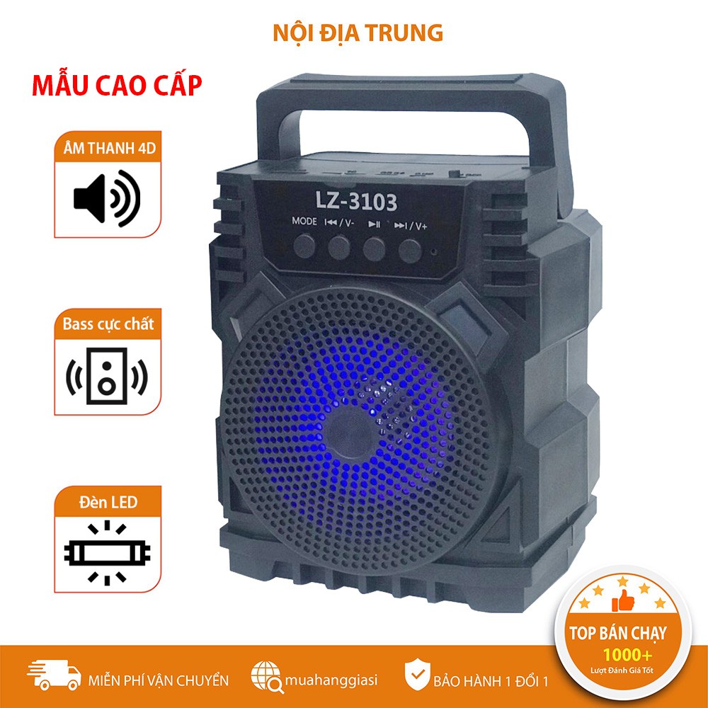 Loa bluetooth LZ-3103 công suất lớn bass căng,loa nghe nhạc bluetooth xách tay, cao cấp, chống nước - BH 6T