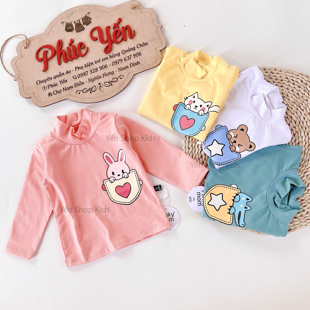 Sale !!! Áo Dài Tay Cổ 3 Phân Chất Cotton 100% Hàng Minky Mom Cho Bé_Super Sale (7-19kg) (1368)