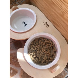 [order] bát thức ăn đế gỗ cho mèo cưng