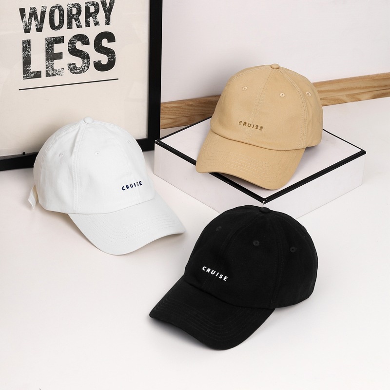 Mũ lưỡi trai thêu chữ phong cách unisex thời trang Hàn Quốc cho nam nữ