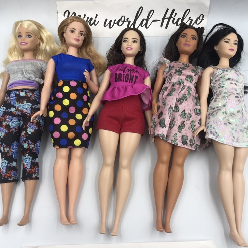 Búp bê Barbie fashionistas curvy body mập chính hãng. Mã S26