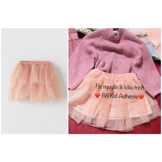 Chân váy xếp tầng ren bồng chuẩn Zara