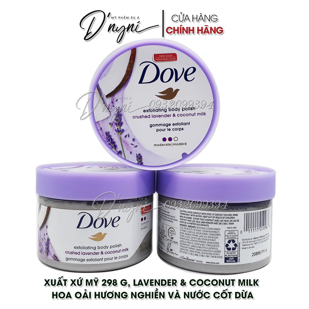 [Mỹ, Đức] Tẩy Da Chết Dove, Tẩy Tế Bào Chết Body Dove EXFOLIATING BODY POLISH
