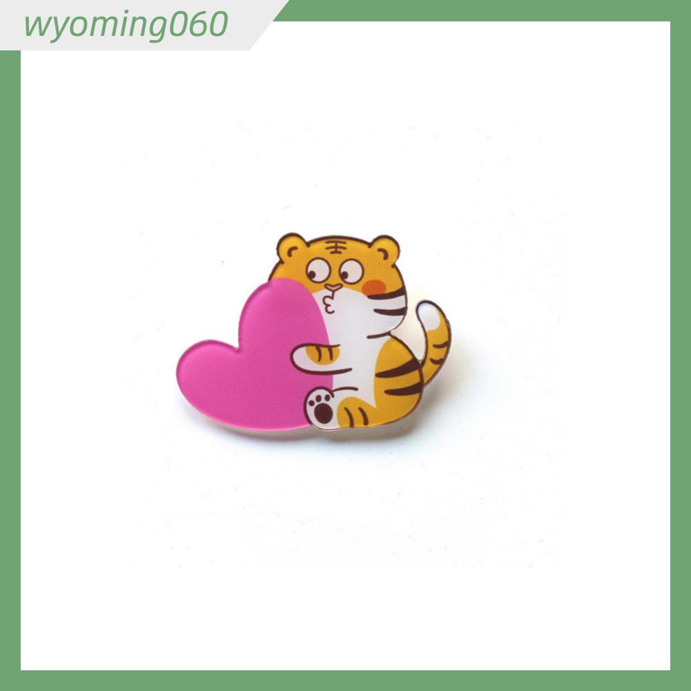Ghim Cài Áo Bằng Acrylic Bền Bỉ Họa Tiết Hổ Hoạt Hình Wyoming060