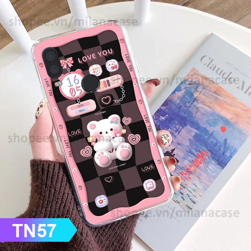 Ốp Vsmart Active 1 / Active 1 Plus / Active 1+ hình đồng hồ icon gấu mèo cute cực dễ thương ngộ nghĩnh