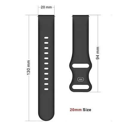 Dây đeo silicon 20mm thích hợp cho đồng hồ thông minh Samsung Galaxy Watch 4 44mm 40mm/ Watch 4 Classic 42mm 46mm