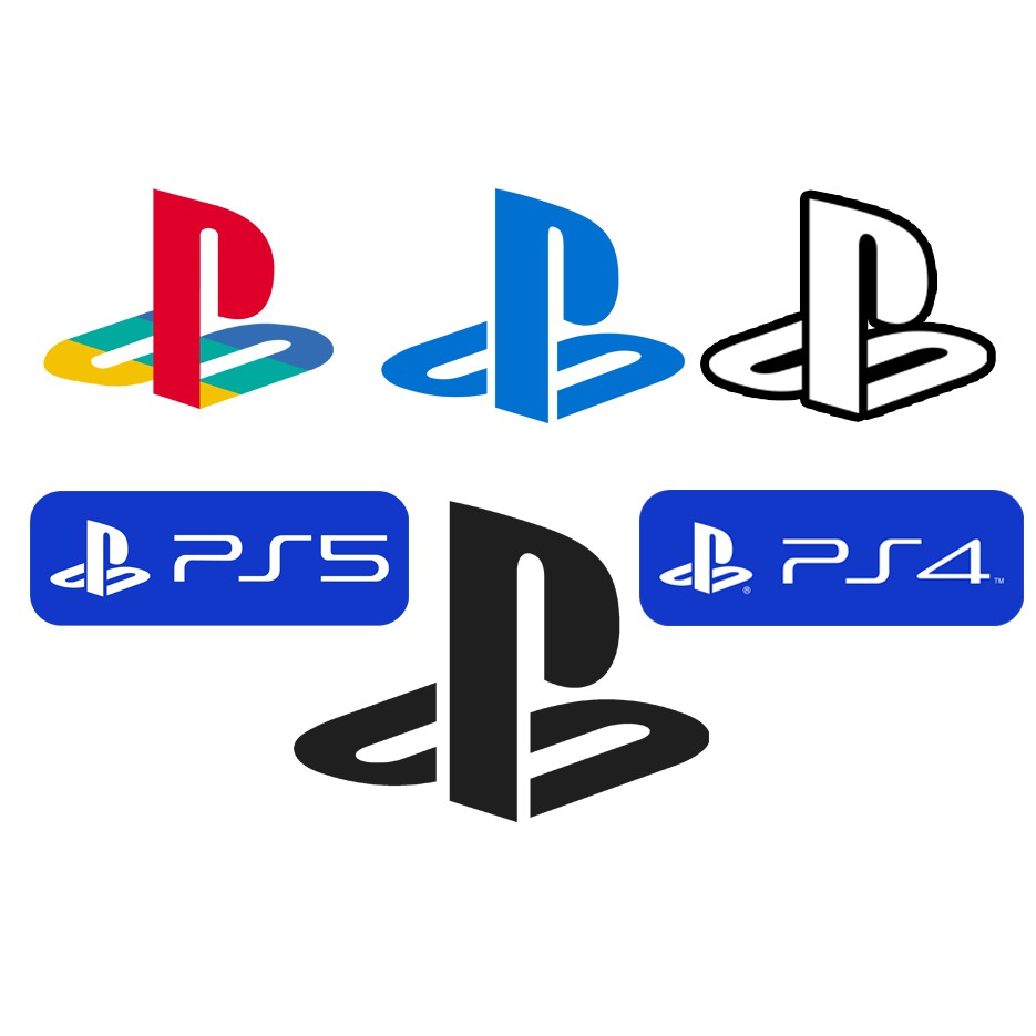 Hình dán STICKER logo PLAY STATION 5, PS4, PS5, hình dán Play Station 4 pvc chống nước