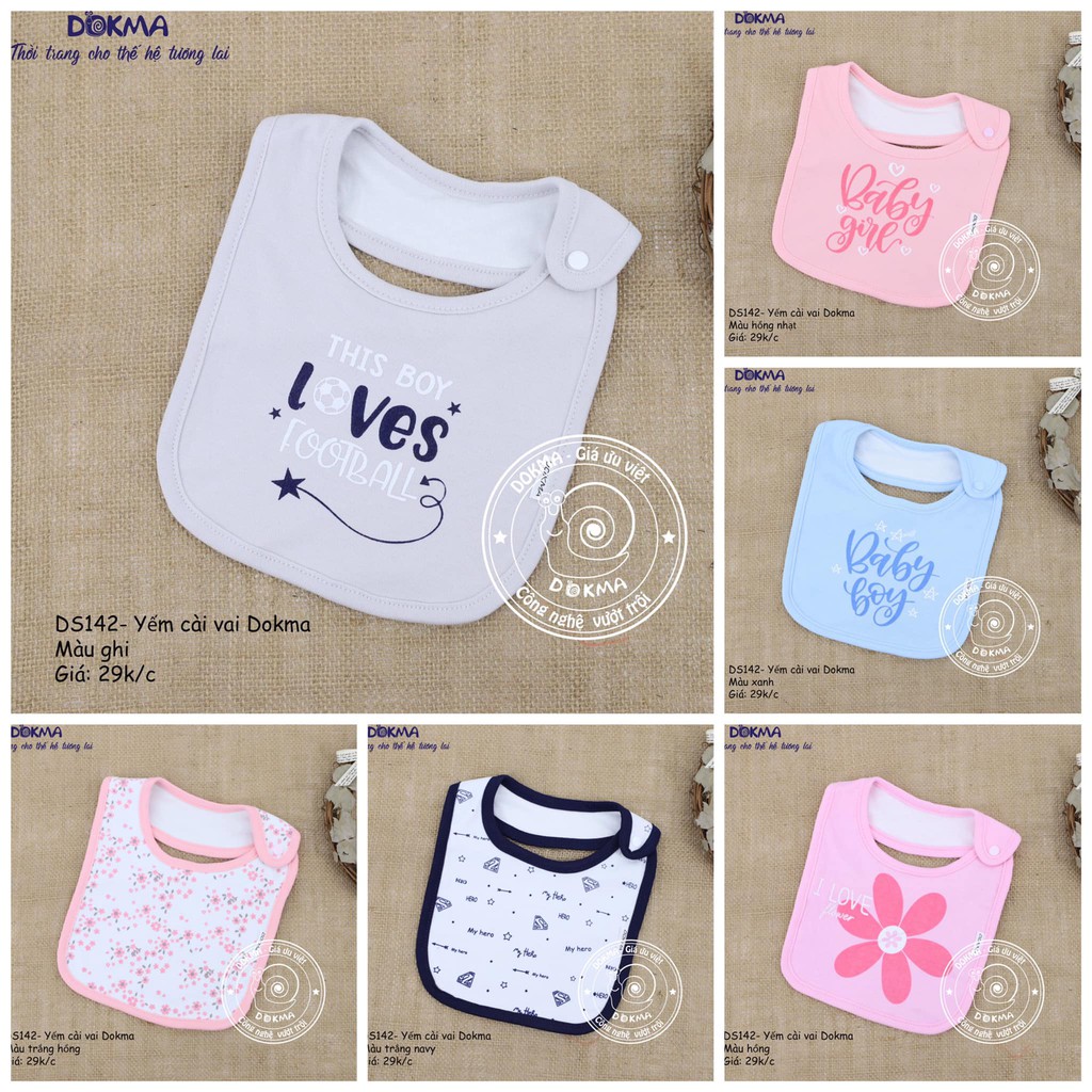 DS138 Yếm cotton cài vai Dokma