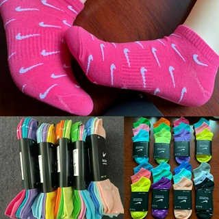 Tất Vớ Cổ Ngắn Nhiều Màu In Hình Logo Nike Phong Cách
