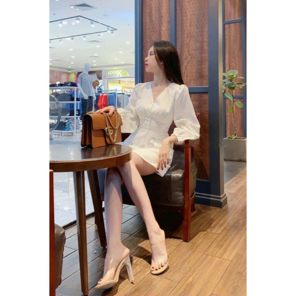 Đầm dự tiệc đầm thiết kế trắng xòe | BigBuy360 - bigbuy360.vn