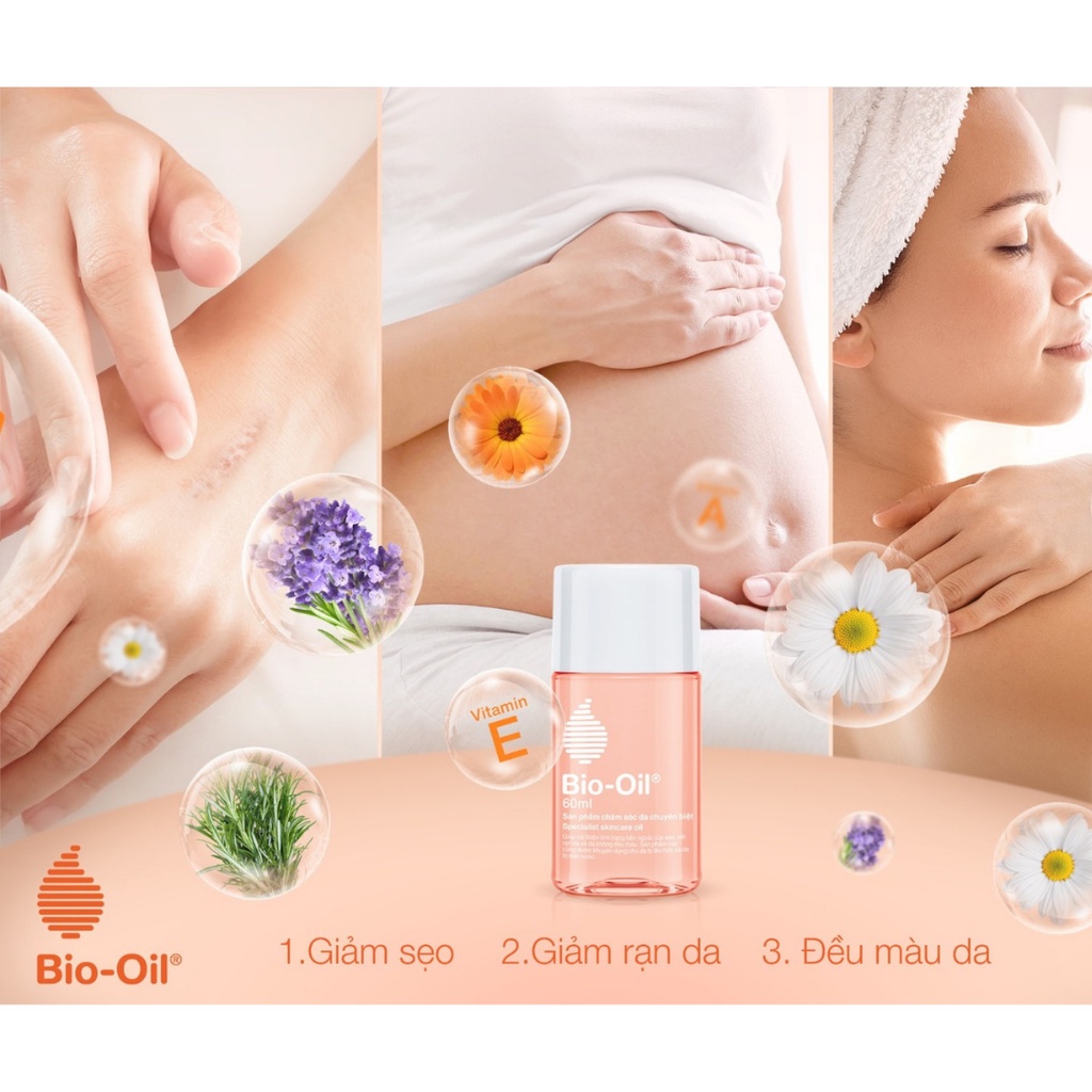 Tinh dầu hỗ trợ giảm rạn da cho bà bầu BIO OIL nhập khẩu chính hãng ÚC làm mờ sẹo, thâm nám, vết rạn da - BabyC