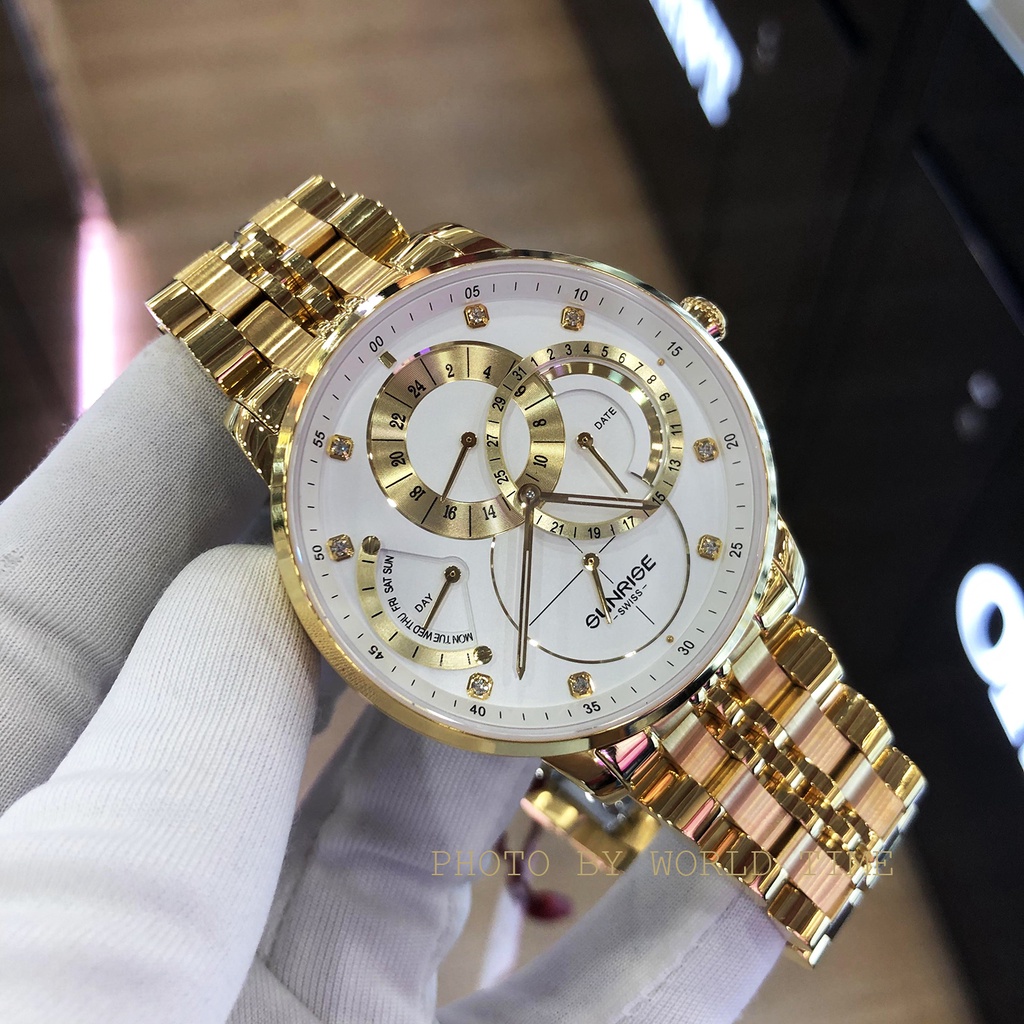 Đồng hồ nam Sunrise 1146SA  full hộp, thẻ bảo hành 3 năm, kính sapphire chống xước, chống nước