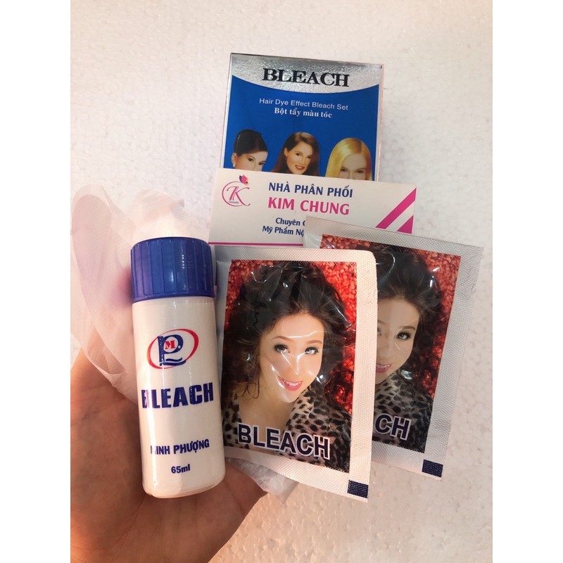 Bột tẩy màu tóc siêu dưỡng Bleach Minh phượng kèm bao tay