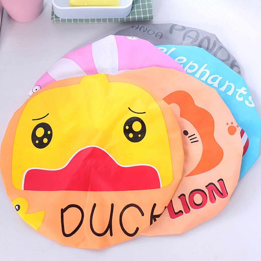 Mũ trùm tóc khi tắm in hình động vật dễ thương cho phụ nữ &amp; trẻ em