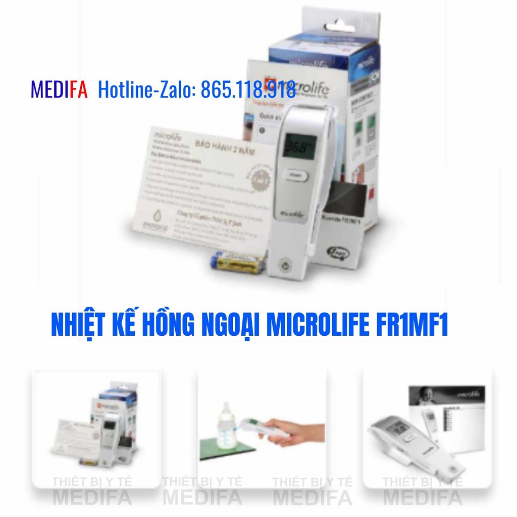 💥[SẴN HÀNG]💥 Nhiệt kế hồng ngoại đo trán đa năng, FR1MF1, chính hãng Microlife/Thụy Sỹ, BH 2 năm 1 đổi 1