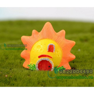 Ngôi nhà mặt trăng, mặt trời mô hình trang trí tiểu cảnh cây cảnh, quà tặng, để bàn