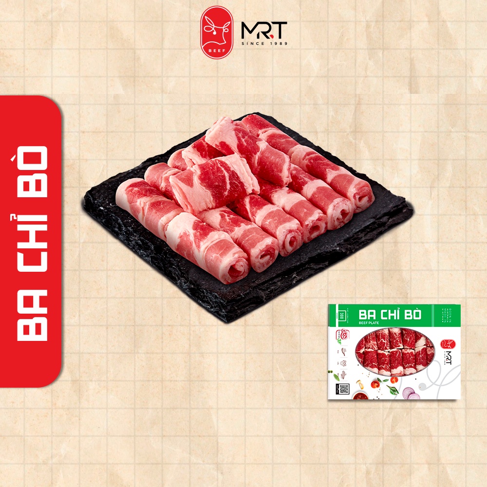 Ba chỉ Bò Úc 300gr | 100% Bò nhập khẩu | Dùng ăn lẩu và nướng | Giao siêu tốc HCM | Mr.T Beef