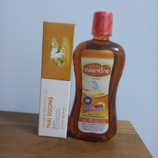 Combo kem đánh răng + nước súc miệng Valentine Thái Dương
