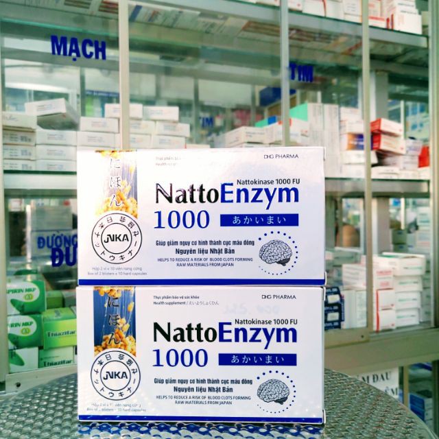 NattoEnzym 1000 – Hỗ trợ hoạt huyết dưỡng não, giảm nguy cơ tai biến đột quỵ (20 viên)
