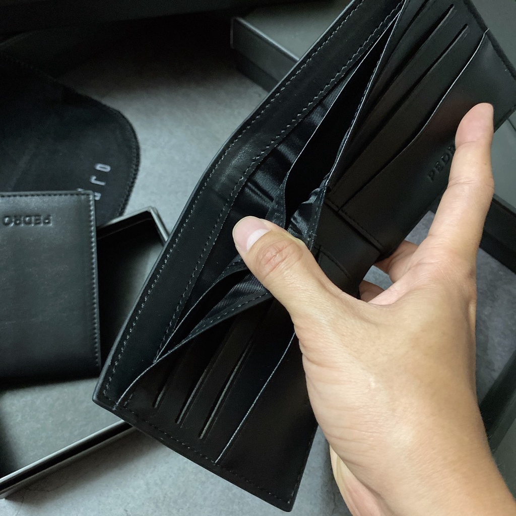 Ví ngắn nam trơn 2 viền khung - V372