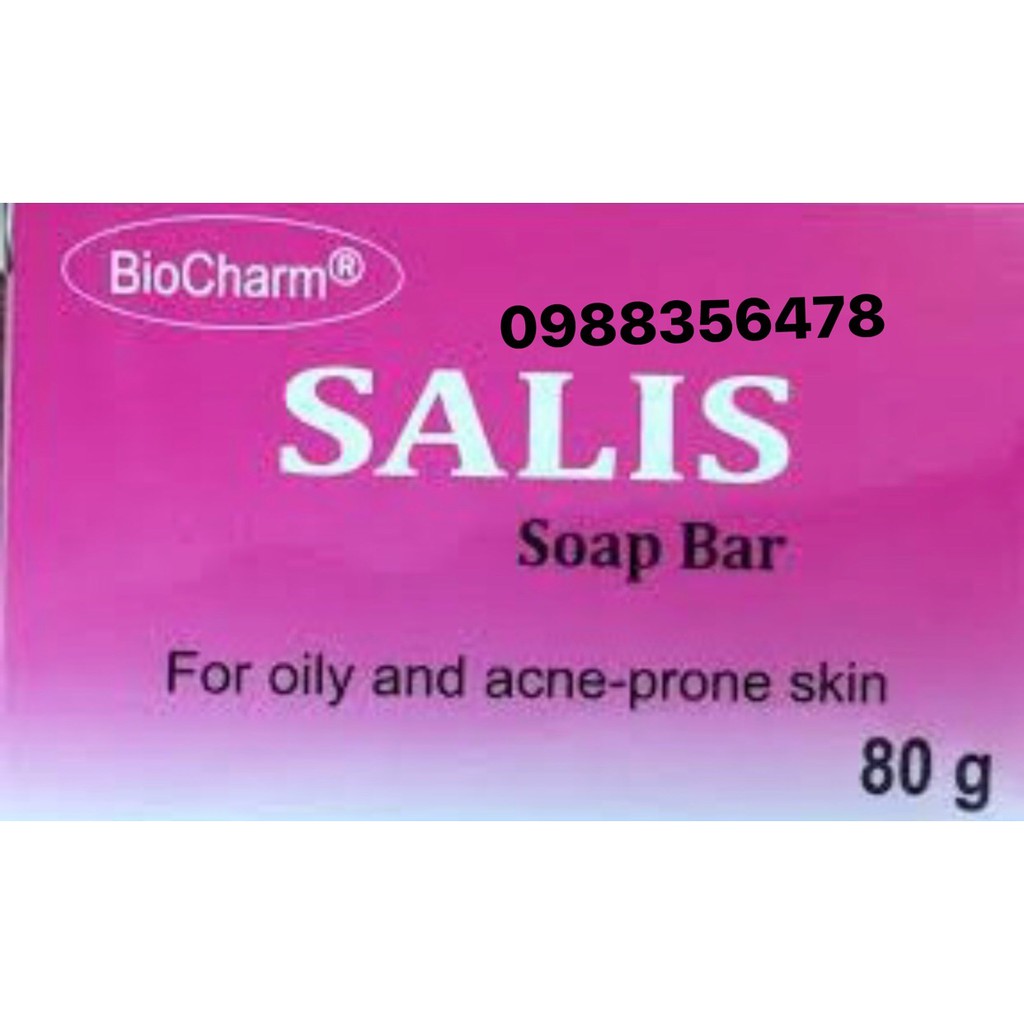 Xà phòng Salis Soap Bar 80g. Dùng cho da bị mụn trứng cá, viêm nang lông, giảm tiết dầu, nấm da và bệnh vẩy nế