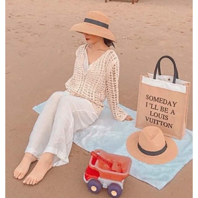 Túi Cói Đi Biển Someday_ TÚI XÁCH CÔNG SỞ vừa a4 laptop_túi đựng đồ | BigBuy360 - bigbuy360.vn