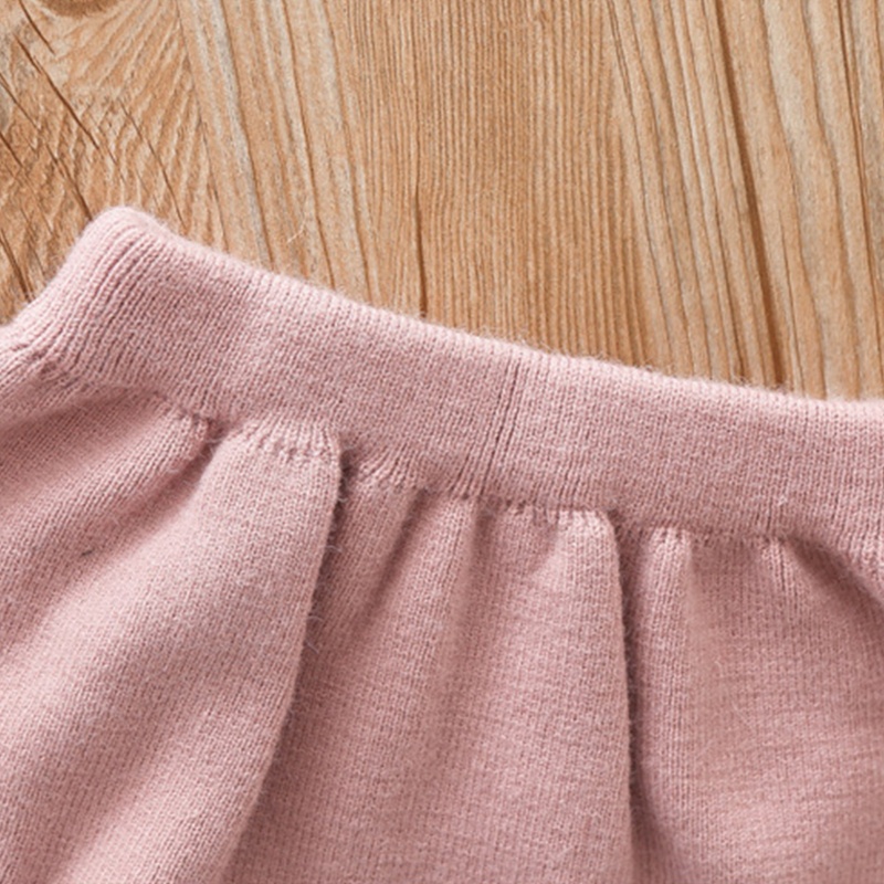 Bộ Áo Sweater Dệt Kim Đính Nơ Phối Chân Váy Dễ Thương Thời Trang Thu Đông Cho Bé Gái