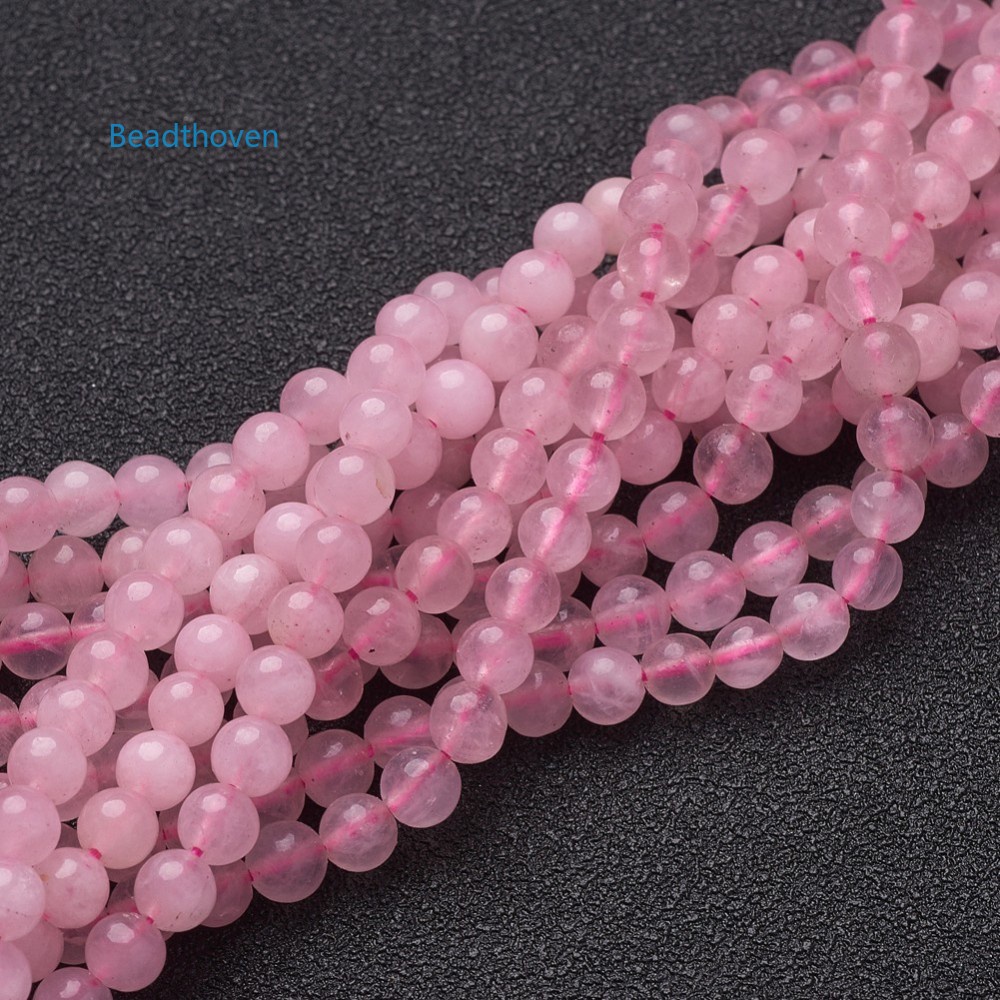 Chuỗi 100 hạt đá thạch anh nhân tạo 4mm lỗ 0.8mm dùng làm trang sức Diy