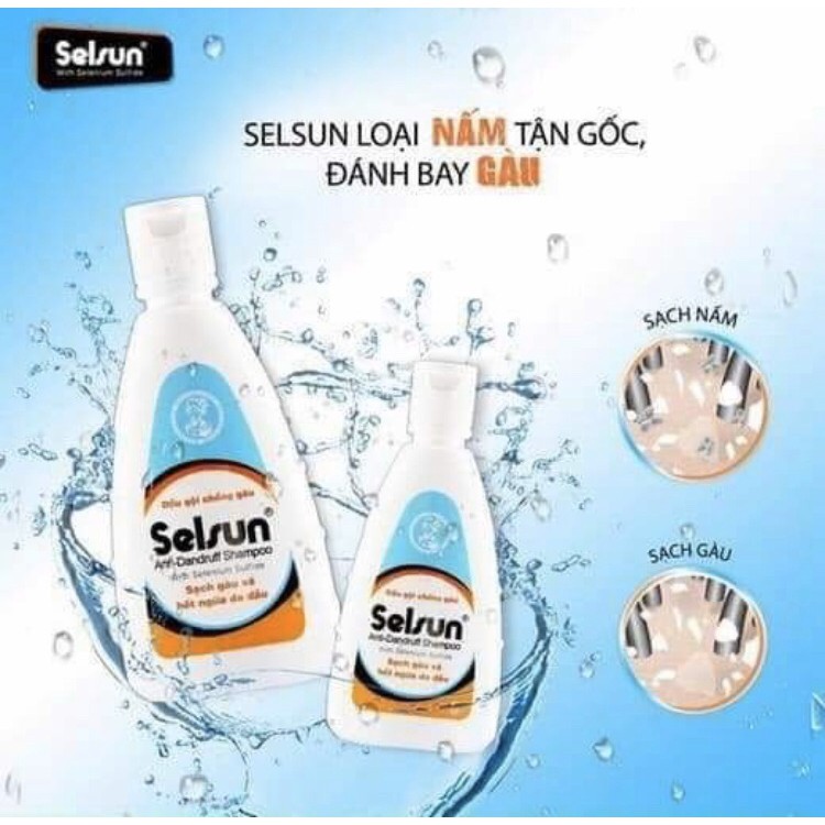 dàu goi Dầu gội chống gàu Selsun 50ml - Sạch gàu và hết ngứa da đầu 🌳🌳🌳🌳 kể cả da đầu bị nấm cả nam và nữ 🌳