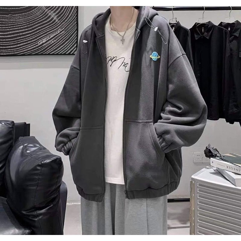 Áo khoác nỉ lót bông Hành tinh unisex | BigBuy360 - bigbuy360.vn