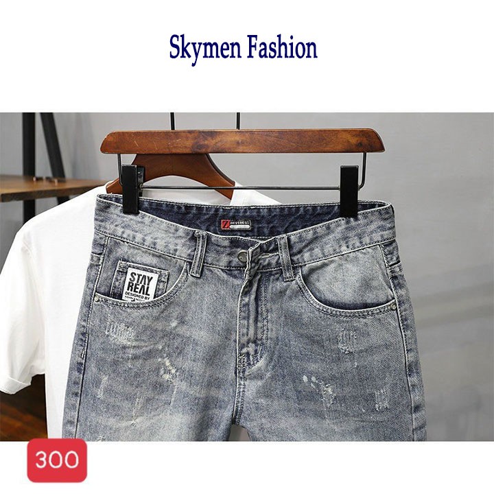 Quần Short Jean Nam Đẹp Co giãn Skymen- TCS223